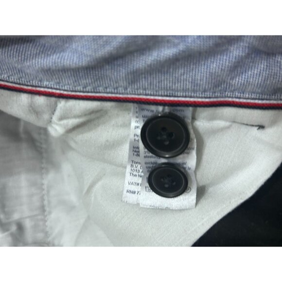 Tommy Hilfiger Pants Men's Size 38x32 Slim Straight Chino Pant Cotton Black - Picture 4 of 9